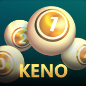Keno number draw game icon